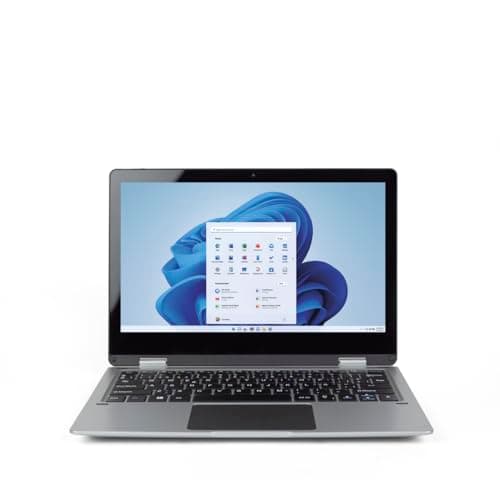 Prixton - Laptop Flex Pro Convertibile 2 in 1 - Touch Screen 11,6" - Windows 11 Home Intel Gemini Lake N4020 - Memoria 4GB/128GB - Tastiera QWERTY
