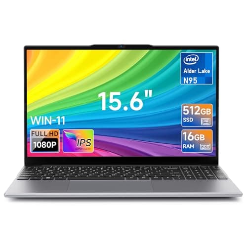 BMAX PC Portatile 15,6 Pollici 16GB DDR4 512GB SSD, N95 CPU (Fino a 3,4GHz) Notebook Computer Portatile Espandi a 2TB, BT5.0, USB3.2x2, Type-Cx1, IPS FHD Laptop WiFi5 con Film per Tastiera Italiana