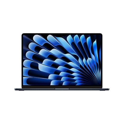 Apple 2024 MacBook Air 15" Portatile con chip M3: display Liquid Retina da 15,3", 16GB di memoria unificata, 256GB di archiviazione SSD, Touch ID, CPU 8-core e GPU 10-core. Mezzanotte