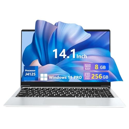 PC Portatile 14 Pollici, Notebook 8GB RAM LPDDR4 256GB SSD, Celeron J4125 CPU, Windows 11 notebook con Mini-HDMI+USB3.0+TF Card Slot+BT5.0, Laptop con FHD(1920x1080)Schermo Convertibile 180°