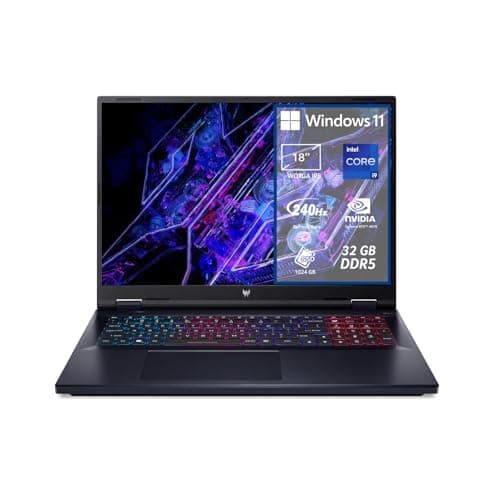 acer Predator Helios Neo 18 PHN18-71-99UZ Notebook Gaming, Intel Core i9-14900HX, RAM 32 GB DDR5, 1 TB SSD, Display 18" WQXGA IPS 240 Hz DDS, NVIDIA GeForce RTX 4070 8 GB GDDR6, Windows 11 Home