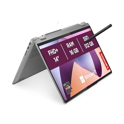 Lenovo IdeaPad Flex 5 Notebook 14" Display WUXGA (1920x1200) IPS, AMD Ryzen 5 7430U, RAM 16GB, 512GB SSD, Windows 11 Home, Digital Pen inclusa - Arctic Grey