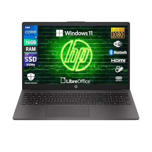 HP 250 G10, Intel Core i7-1355U, Computer portatile Notebook Display 15.6" Full HD, Ram 16 GB DDR4-SDRAM 512 GB SSD, Wi-Fi 5, Windows 11 Pro, Libre Office