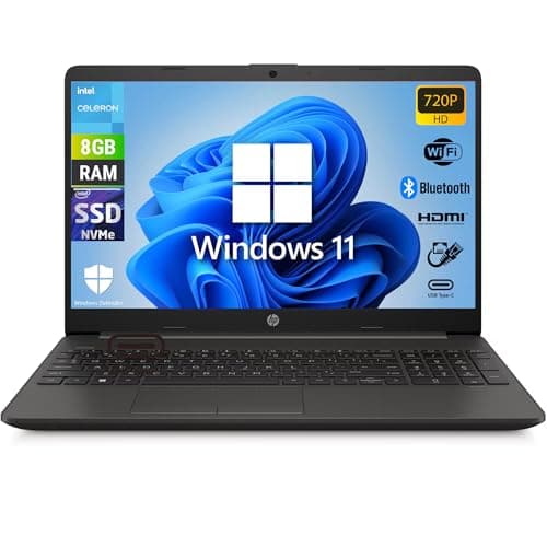 HP 250 G9, Notebook Computer Portatile, Intel N4500, Display HD da 15,6", Ram 8 Gb DDR4, SSD NVMe 256 Gb, W11 Pro