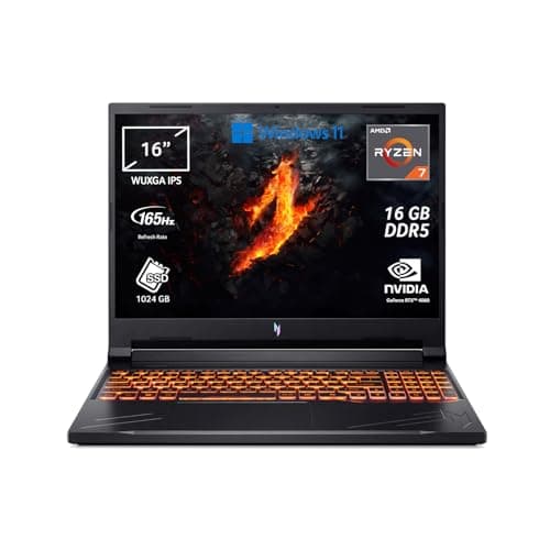 acer Nitro V 16 ANV16-41-R097 Notebook Gaming, Processore AMD Ryzen 7 8845HS, Ram 16 GB DDR5, 1024 GB SSD, Display 16" WUXGA IPS 165 Hz, NVIDIA GeForce RTX 4060 8 GB, Windows 11 Home
