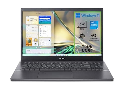 acer Aspire 5 A515-57G-524H PC Portatile, Notebook, Processore Intel Core i5-1235U, RAM 16 GB DDR4, 512 GB PCIe NVMe SSD, Display 15.6" IPS FHD, NVIDIA GeForce RTX 2050 4 GB GDDR6, Windows 11 Home