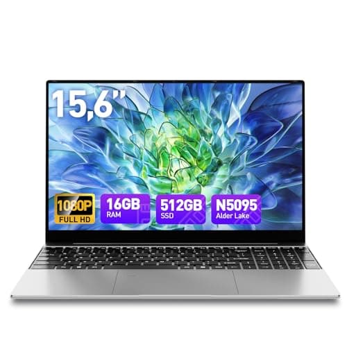 Tuonoyee PC Portatile 15,6 Pollici Win11 Computer Portatile, 16GB RAM 512GB SSD, Processore Celeron N5095 Quad-Core fino a 2.9 GHz, Tastiera Retroilluminata,Sblocco con impronta digitale,USB3.0,HDMI