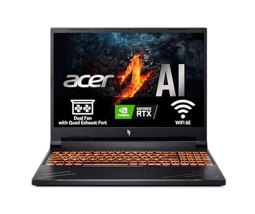 Acer Nitro V 16 AnV16-41-R68V Laptop da gioco da 16 pollici WUXGA IPS 165 Hz, AMD Ryzen 7 8845HS, 16 GB RAM, SSD da 1 TB, NVIDIA GeForce RTX 4060, senza sistema operativo, tastiera QWERTY nera