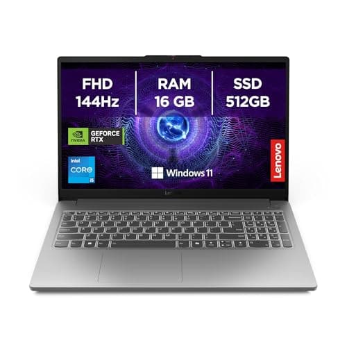 Lenovo LOQ Essential Notebook Gaming 15.6" FHD (1920x1080) 144Hz, Intel Core i5-12450HX, RAM 16GB, 512GB SSD, NVIDIA GeForce RTX 4050 6GB GDDR6, Windows 11, Tastiera Retroilluminata - Luna Grey