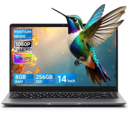 BMAX PC Portatile 14 Pollice Full HD, 8GB DDR4 256GB SSD Laptop, Pentium Silver N5000 Processori Quad Core Computer Portatile S14 Pro, Bluetooth 5.0, 1920x1080, 2.4G/5G WiFi, USB 3.0, Mini HDMI