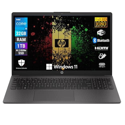 HP 250 G10, Notebook Display 15.6'' FHD, Intel Core i5-1334u 10 Core 3.4Ghz, Ram 32GB, SSD 1000GB, Pc Portatile Windows 11