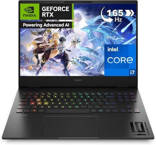 HP OMEN 16-u0000sl Notebook, Intel Core i7-13700HX, 16GB RAM DDR5 4800MHz, 1TB SSD, Display 16" WUXGA 165Hz IPS, Nvidia RTX 4070 8GB, Wi-Fi 6E, 3 Mesi di PC Game Pass Incluso, Windows 11, Nero