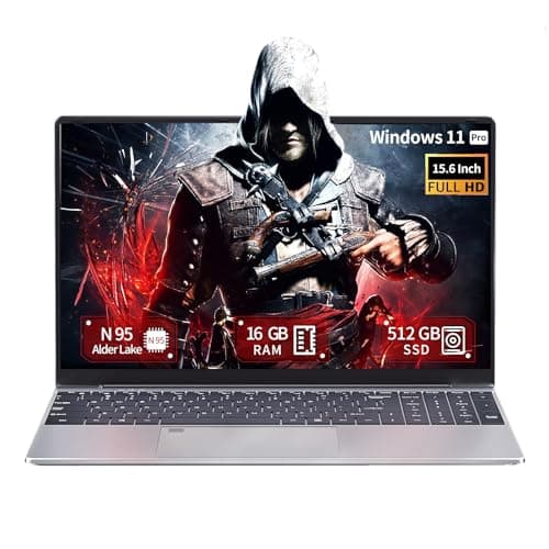 Ekonavi Portatile PC 15,6 pollici, Notebook 16GB RAM 512GB SSD, Processore Celeron N95 Display FHD IPS 1920 * 1080, Laptop Win11 Pro con Tastiera Retroilluminata, Sblocco con Impronta Digitale