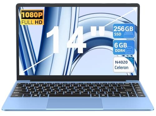 PC Portatile Win 11 Computer Portatile Notebook 14 Pollici 256GB SSD Expansion 1TB, Laptop 5G WiFi 5000mAh 1080FHD, Celeron N4020 fino a 2.8GHz BT4.2 USB3.0 Mouse Wireless Protezione Tastiera-Blu