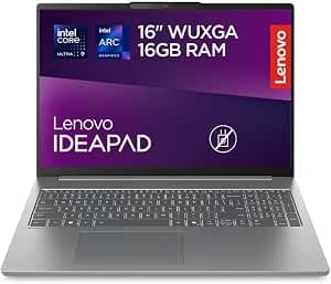 Lenovo IdeaPad Slim 5i Notebook 16" IPS Intel Core Ultra 5 135H, 16GB RAM DDR5, 512GB SSD, Tastiera retroilluminata e chassis in alluminio, Laptop per Lavoro, Studio - Caricatore non incluso