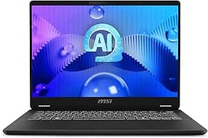MSI Prestige 14 AI Studio C1UDXG-060IT, Notebook 14" FHD+ 144Hz, Intel Core Ultra 7 155H, Nvidia RTX 3050, 6GB GDDR6, 1TB SSD PCIe4, 16GB RAM DDR5 5600MHz, WiFi 7, Win 11 Home [Layout e Garanzia ITA]