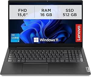 Lenovo - Notebook 15.6 Pollici V15 G4 IRU, Pc Portatile Professionale Windows 11 Pro, Intel Core I5-13420H, Ram 16GB DDR4, 512GB SSD NVMe - Laptop Grafica Intel UHD, Computer Audio Dolby, Schermo FHD