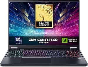 Acer Predator Helios Neo 16 AI PHN16-73-91XB Notebook Gaming, NVIDIA GeForce RTX 5070 8 GB GDDR7, Intel Core Ultra 9 275HX, RAM 32 GB DDR5, 1 TB SSD, Display 16" WQXGA 240 Hz DDS, Windows 11 Home