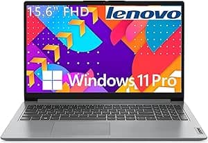 Lenovo, Pc Portatile Notebook, Display FHD da 15,6", CPU Intel N4500, Ram 8Gb, SSD 256Gb, Computer Portatile con Libre, W11 e Mouse Wireless