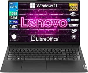 Lenovo, Notebook Portatile, V15 G4 IRU, Display 15,6" Full HD, Intel Core i5-13420H, Ram 16 GB DDR4, 512 GB SSD NVMe, Win 11 Pro, Libre Office, Preconfigurato