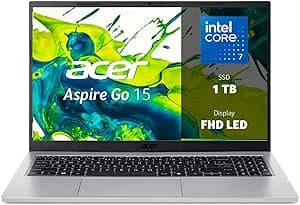 Acer Aspire Go 15 AG15-72P-78E4 PC Portatile, Notebook, Processore Intel Core 7 150U, RAM 32 GB DDR4, 1024 GB PCIe NVMe SSD, Display 15.6" FHD, Scheda Grafica Intel Graphics, Windows 11 Home