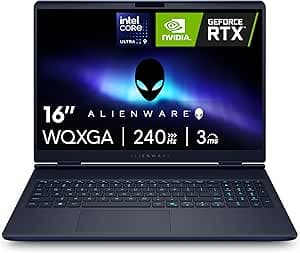 Alienware 16 Gaming Laptop - Intel Core Ultra 9 275HX | Schermo WQXGA 2560x1600 240Hz, RTX 5070, 32GB DDR5, 1TB SSD, Win 11 Home, Pronto per eSport, Ottieni due giochi