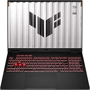 ASUS TUF Gaming A16 (2026) con NVIDIA® GeForce RTX™ 5070 8GB GDDR7, Display da 16" a 165Hz, processore AMD Ryzen™ 9 8940HX, 32GB RAM, 1TB SSD, No OS, Grigio, Layout ITA
