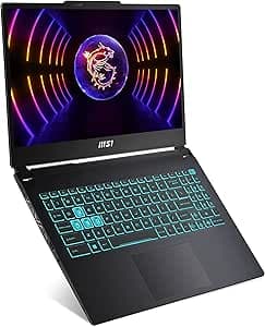 MSI Cyborg 15 A12VE-061IT, Notebook Gaming 15.6" FHD 144Hz, Intel i7-12650H, Nvidia RTX 4050 6GB GDDR6, RAM 16GB DDR5 4800MHz, 1TB SSDPCIe 4, WiFi 6, Win 11 Home, Layout e Garanzia ITA, Nero
