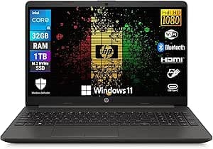 HP 250R G9, Computer Portatile Notebook, Intel i5-1334u 10 Core 3.4Ghz, Display 15.6'' FHD, Ram 32GB, SSD 1000GB, Windows 11