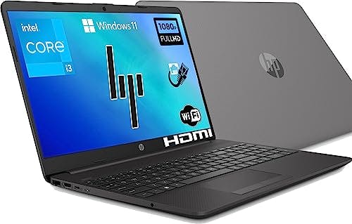HP Notebook i3 Six Core 250 G9 Grey Portatile Display Led 15.6" Full HD Cpu Intel core i3-1215U 12Th Gen Fino a 4,4Ghz /Ram 8Gb DDR4 /SSD M2 Nvme 256GB /Hdmi Lan Wifi Bluetooth/Windows 11 Pro