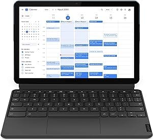 Lenovo IdeaPad Duet Chromebook 2-in-1 - Display 10.1'' Full HD (MediaTek P60T, Storage 128GB, RAM 4GB, Wi-Fi+Bluetooth, ChromeOS) Keyboard, Blu ghiaccio/Grigio ferro [CB] – Esclusiva Amazon